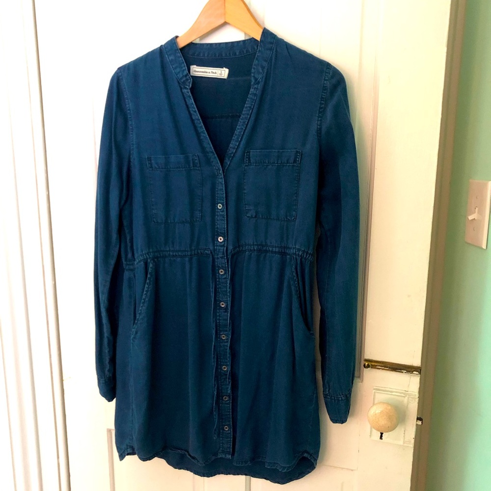 Abercrombie Chambray Belted Tunic shirt or dress